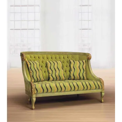 Zdjęcie Piękna zielona dwuosobowa sofa do wyjątkowego wnętrza - Morello Gianpaolo