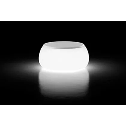 Zdjęcie Nowoczesny designerski stół-pojemnik na taras i do domu podświetlany lampą led - Plust