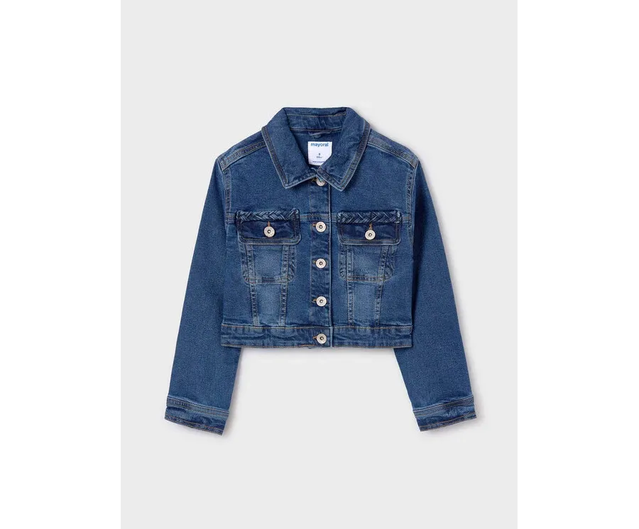 obrazek 1 Mayoral Kurtka jeansowa 6460 Granatowy Regular Fit