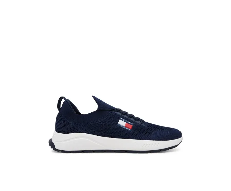 obrazek 1 Tommy Jeans Sneakersy Runner Kntitted EM0EM01555 Granatowy