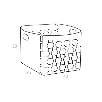 Zdjęcie Wyjątkowy kosz Dubai 35x40xH30 cm w kolorze błękitu Majorelle