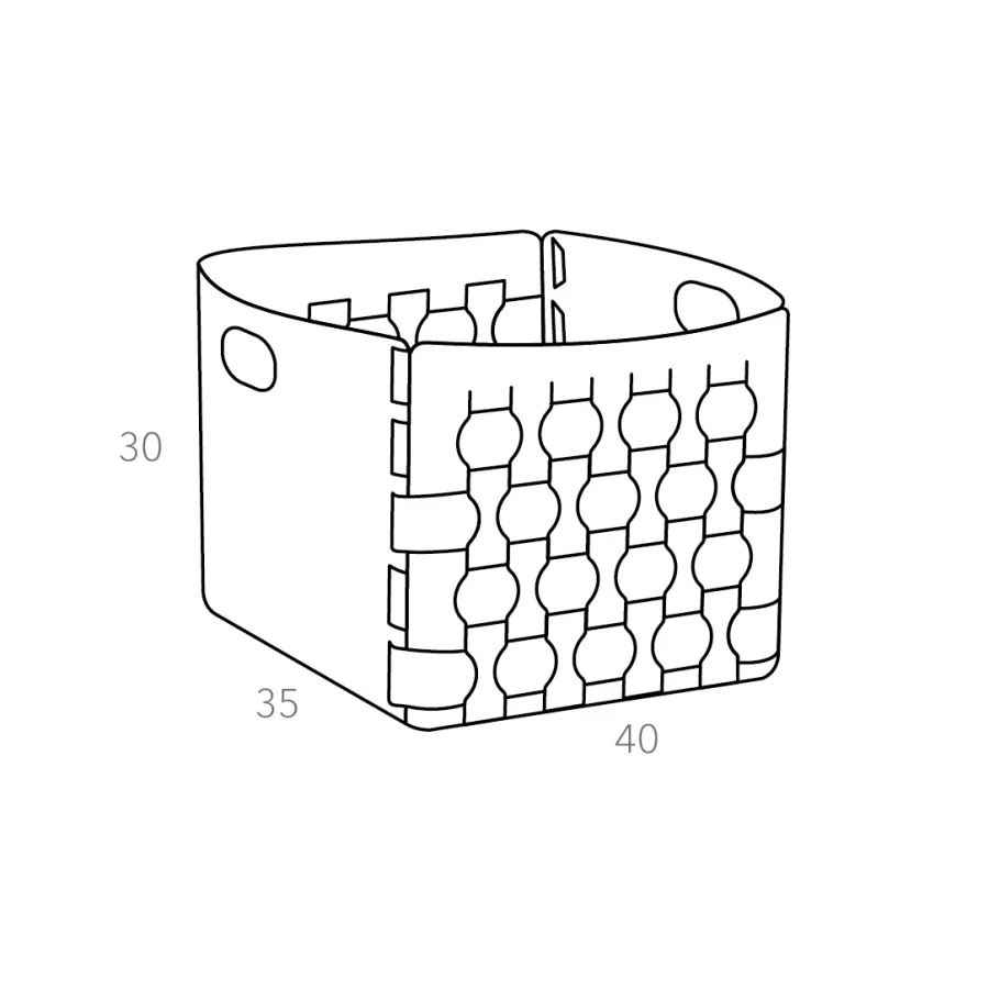 obrazek 1 Wyjątkowy kosz Dubai 35x40xH30 cm w kolorze błękitu Majorelle