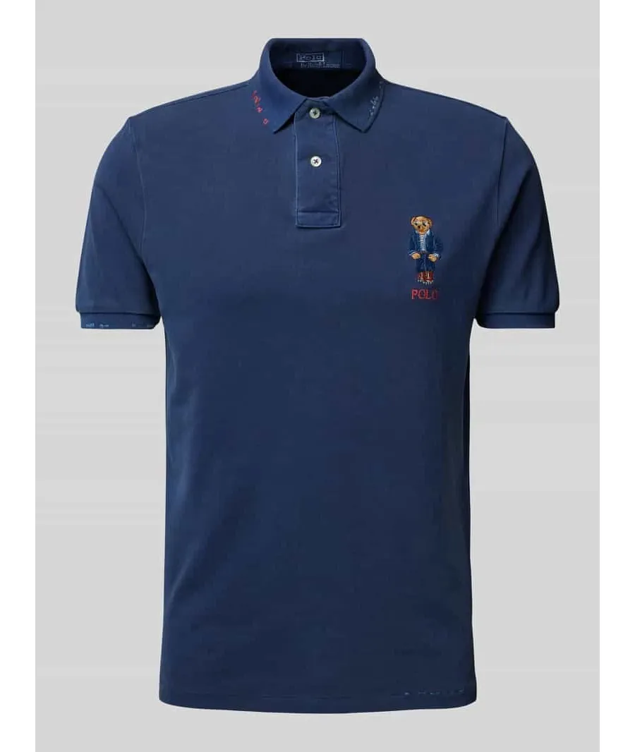 obrazek 1 Koszulka polo o kroju custom slim fit z wyhaftowanym logo