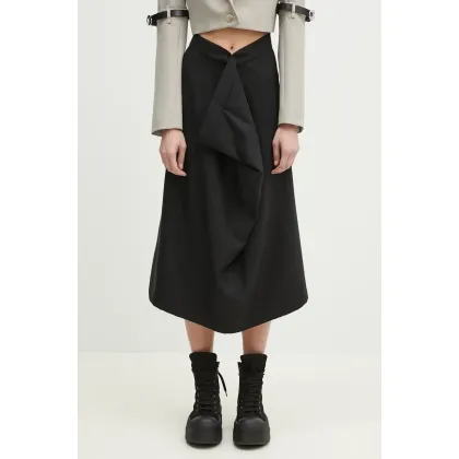 Zdjęcie Kenzo spódnica wełniana kolor czarny midi rozkloszowana FF52JU3149RA.99