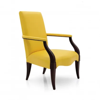 Zdjęcie Żółty ekskluzywny fotel w stylu art deco - Sevensedie