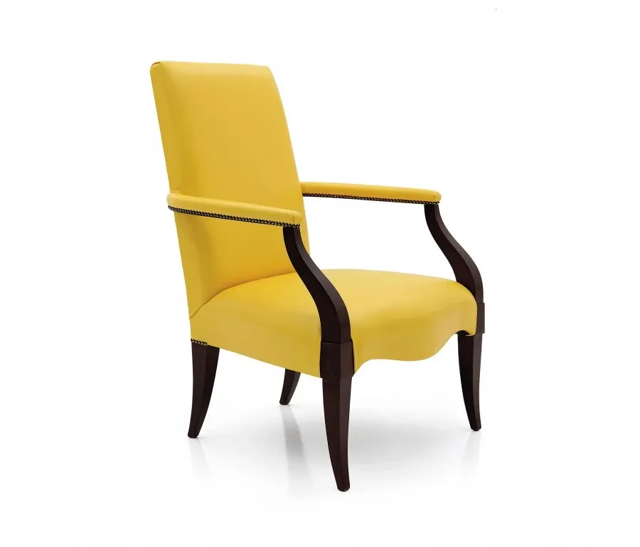 obrazek 1 Żółty ekskluzywny fotel w stylu art deco - Sevensedie