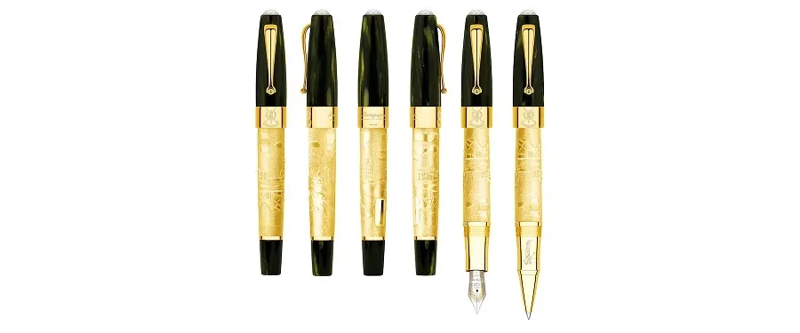 obrazek 2 Płaskorzeźba Złote Pióro Kulkowe  St. Andrews Links- Montegrappa