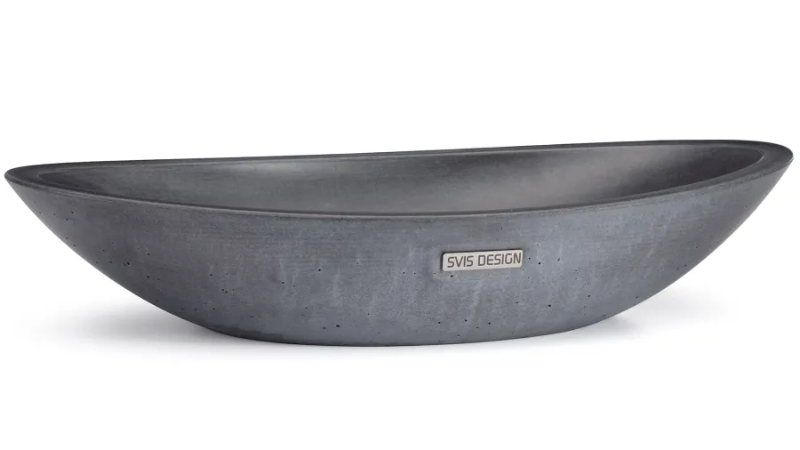 obrazek 1 Elitarna umywalka 60 cm ORION BASIC – bardzo ciemnoszary, bez dekoru, bez lakieru