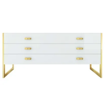 Zdjęcie Biała komoda z pozłacanymi detalami - Ana Roque