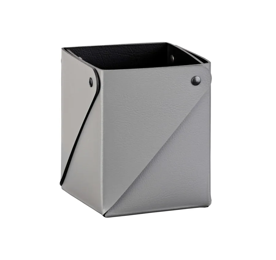 obrazek 1 Niepowtarzalny szary pojemnik biurowy 8х8хH10,5 cm