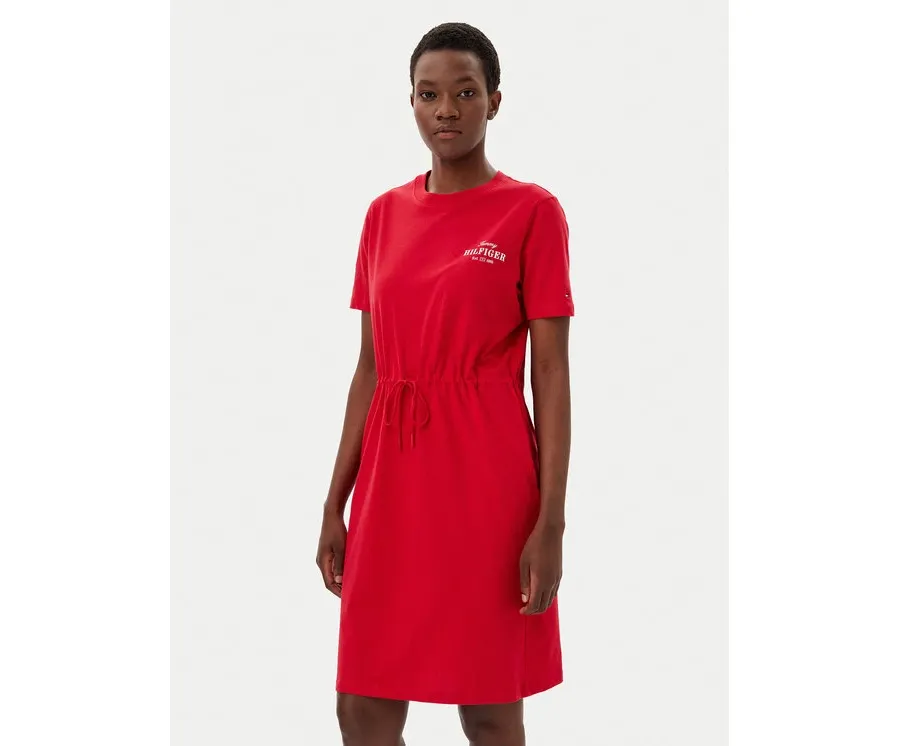obrazek 1 Tommy Hilfiger Sukienka codzienna WW0WW45529 Czerwony Regular Fit