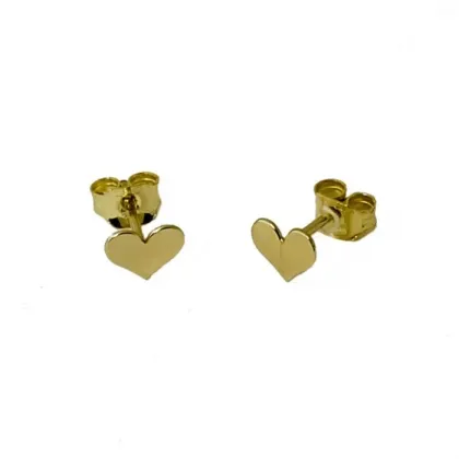 Zdjęcie Kolczyki z sercem w błyszczącej płytce o wymiarach 8x6mm.