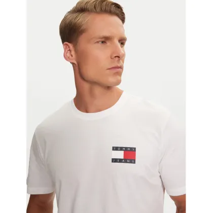 Zdjęcie Tommy Jeans T-Shirt Essential Flag DM0DM20740 Biały Slim Fit