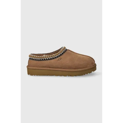 Zdjęcie UGG kapcie zamszowe W TASMAN kolor brązowy 5955 CHE