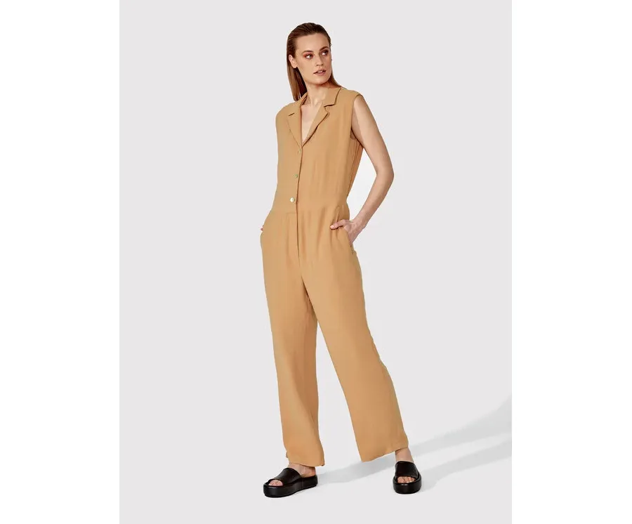 obrazek 1 Simple Kombinezon KMD002 Brązowy Regular Fit