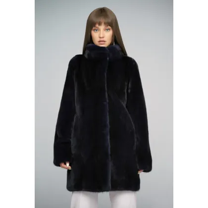 Picture Women's long mink fur coat - A&A Vesa
