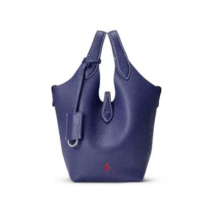 Zdjęcie Polo Ralph Lauren torebka skórzana Crossbody kolor granatowy 428944657