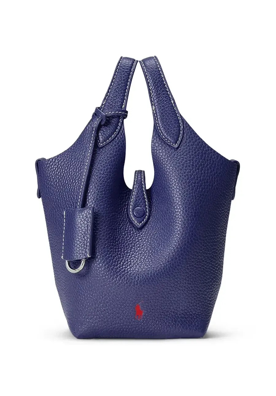 obrazek 1 Polo Ralph Lauren torebka skórzana Crossbody kolor granatowy 428944657