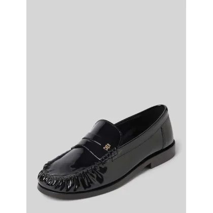 Zdjęcie Tommy Hilfiger Loafersy Loafer Mit Label-Detail FW0FW08565 Czarny