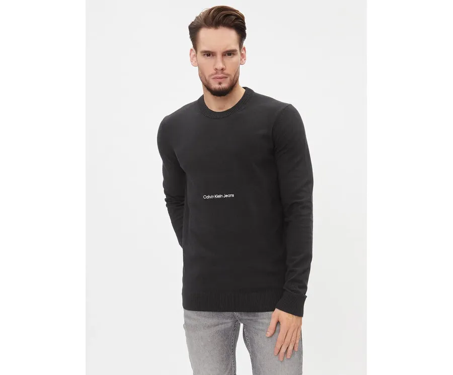 obrazek 1 Calvin Klein Jeans Sweter J30J324328 Czarny Regular Fit