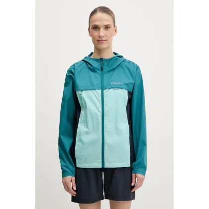 Zdjęcie Columbia kurtka outdoorowa Crested Canyon Windbreaker kolor turkusowy 2116481