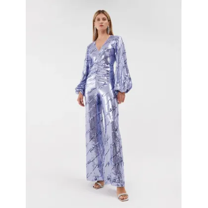 Zdjęcie ROTATE Kombinezon Sequins Jumpsuit 1114532846 Fioletowy Regular Fit
