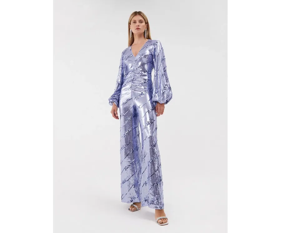 obrazek 1 ROTATE Kombinezon Sequins Jumpsuit 1114532846 Fioletowy Regular Fit