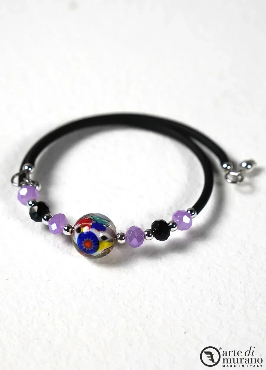 obrazek 1 Urokliwa włoska bransoletka z koralikami ze szkła Murano