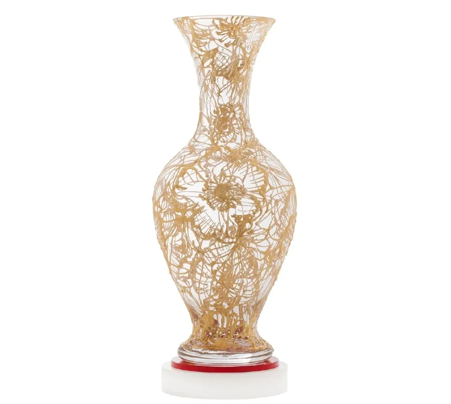 picture 1 Golden, crystal vase - Astra Argenti