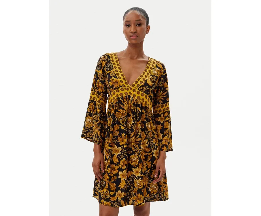 obrazek 1 Selmark Sukienka letnia BM298 Czarny Relaxed Fit