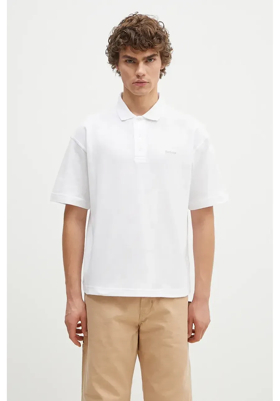 obrazek 1 Barbour polo bawełniane Dunand OS Polo Shirt kolor biały gładki MML1426