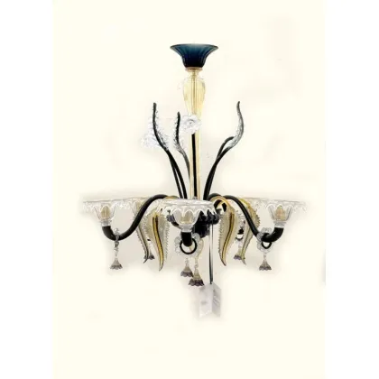 Zdjęcie Szykownu żyrandol wenecki z 5 światłami ze szkła Murano