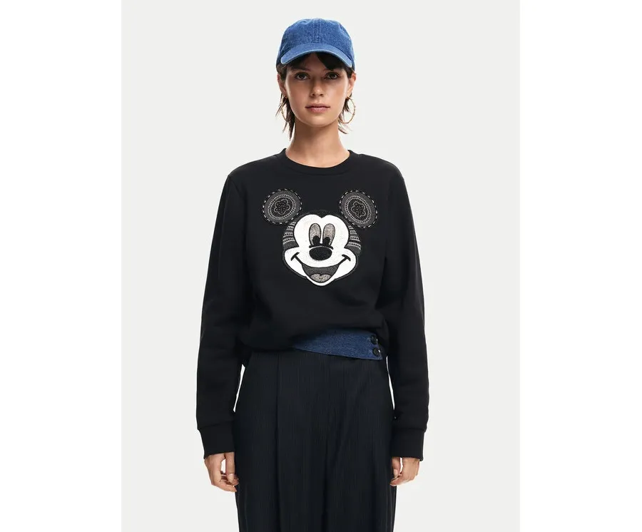 obrazek 1 Desigual Bluza Mickey Yeah! 24WWSK10 Czarny Regular Fit