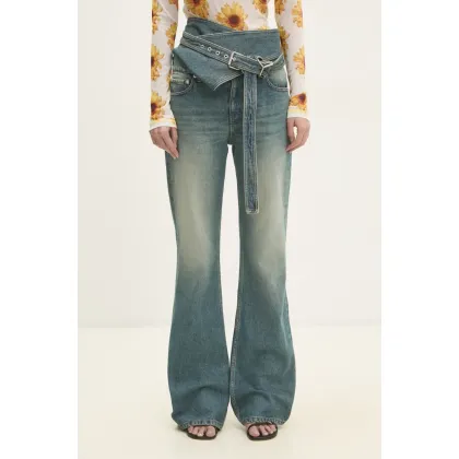 Zdjęcie Y/Project jeansy WRAP BELT JEANS damskie high waist 107PA006