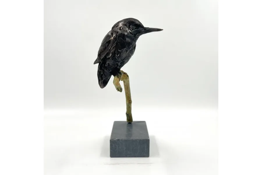 obrazek 2 Stylowa figurka "Zimorodek na małej gałęzi" - fantastyczna ozdoba z brązu na prezent