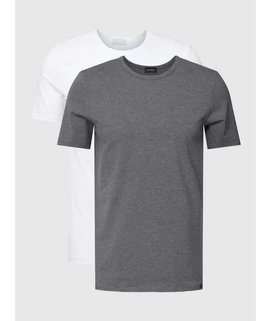 obrazek 1 T-shirt z detalem z logo w zestawie 2 szt. model ‘Cotton Essentials’