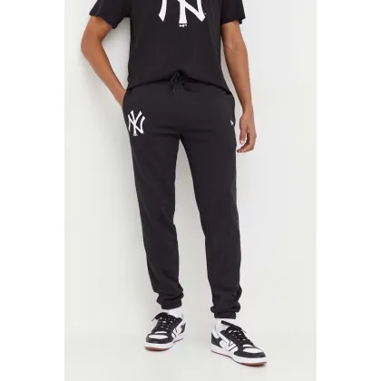 Zdjęcie New Era spodnie dresowe kolor czarny z nadrukiem NEW YORK YANKEES