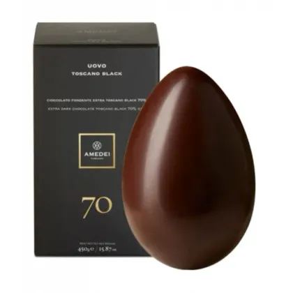 Picture Italian chocolate egg Amedei Toscano Black 70, 450g