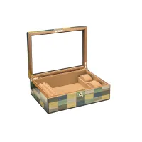 Picture A beautiful, stylish box for rings and two watches made of mahogany