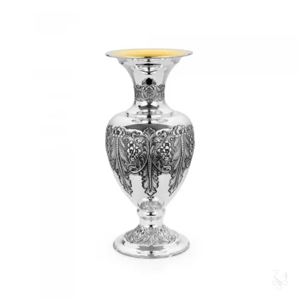 Picture A unique silver Signature vase with a unique decoration - Zaramella Argenti