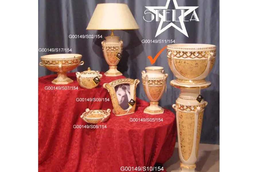 obrazek 1 Szykowny ceramiczny wazon z kryształkami Swarovskiego