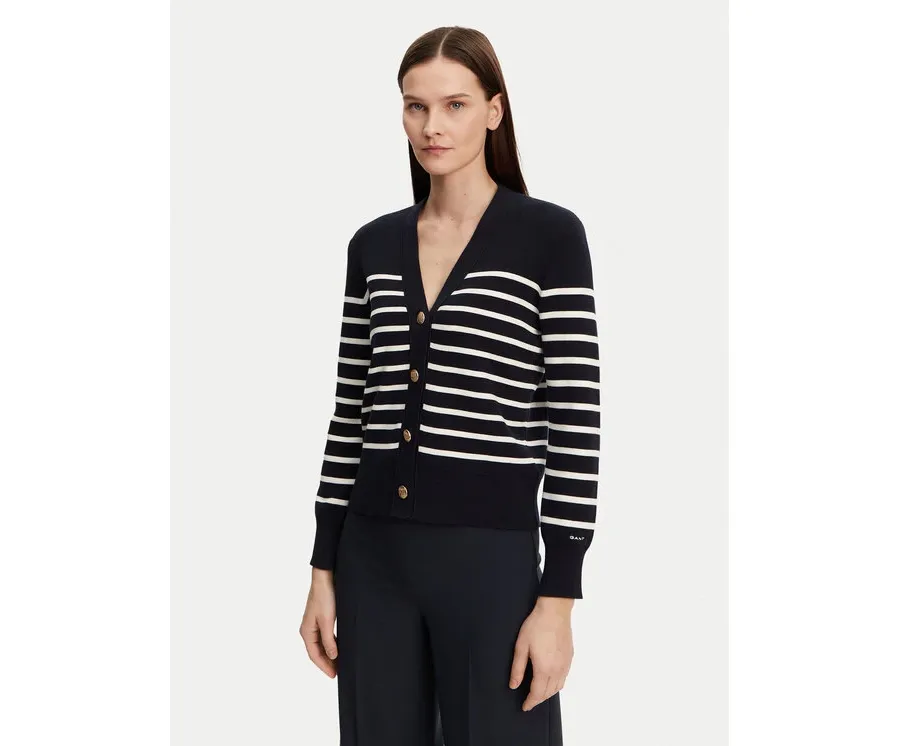 obrazek 1 Gant Kardigan 4805319 Granatowy Regular Fit