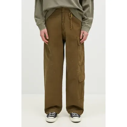Zdjęcie DARKPARK spodnie bawełniane Jeffrey kolor zielony w fasonie cargo MTR36.FAP05.0061