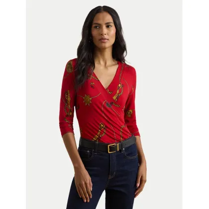 Zdjęcie LAUREN RALPH LAUREN Bluzka 200957611001 Czerwony Slim Fit