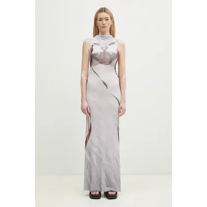 Zdjęcie Ottolinger sukienka Mesh Maxi kolor szary maxi dopasowana 101-500301-02