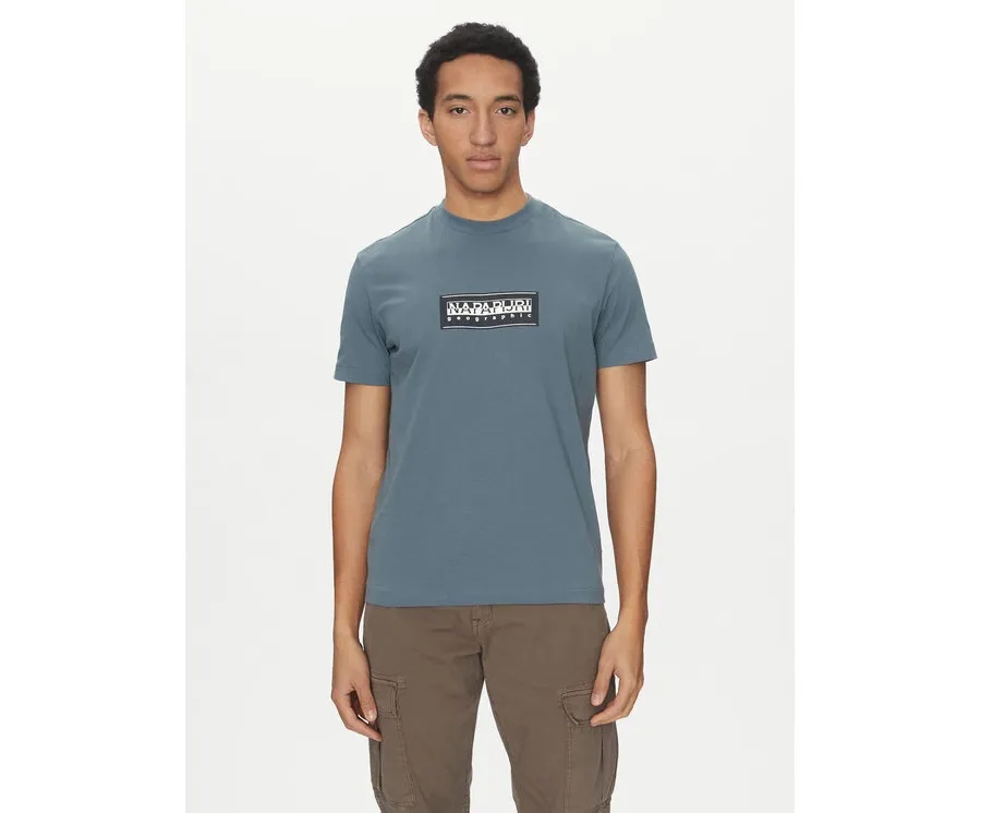 obrazek 1 Napapijri T-Shirt S-box Logo NP0A4I3L Zielony Regular Fit
