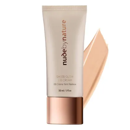 Zdjęcie Nude By Nature Sheer Glow Krem BB 02 Soft Sand Soft Sand 30 ml Nude by Nature