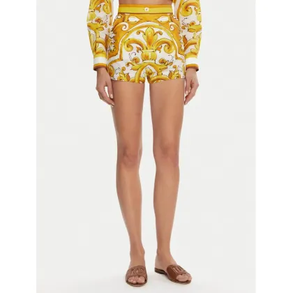 Zdjęcie Dolce&Gabbana Szorty materiałowe FTBVIT FI5JV Żółty Regular Fit