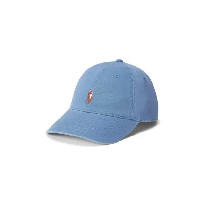 Zdjęcie Polo Ralph Lauren czapka z daszkiem bawełniana kolor niebieski gładka 211967361