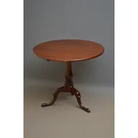 Picture Gregorian, mahogany, plinth table, with a tilting, one-piece round top